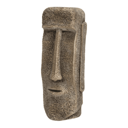 Moai head, gold, large, approx. 41 cm H