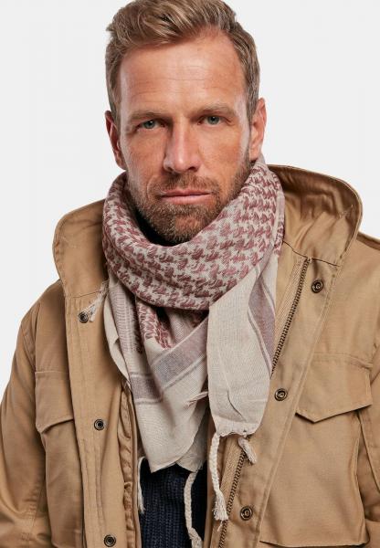 modernes Brandit Unisex Schal mit Baumwolle Beige/Bordeaux-Rot