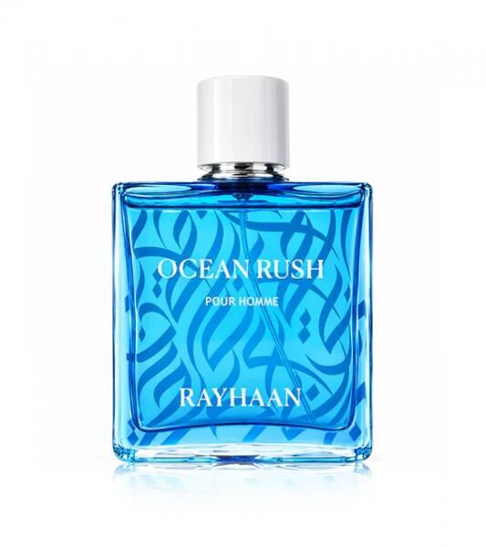 Rayhaan Ocean Rush Herren Eau de Parfum frisch-aquatischer K&ouml;rper-Duft Parf&uuml;m 100ml Blau
