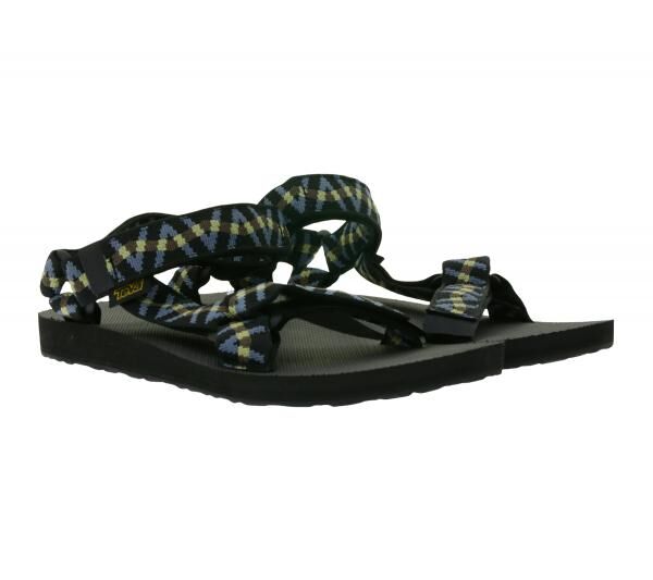 TEVA Original Universal Herren Trekking-Sandale nachhaltige Sommer-Sandale mit EVA-Gummisohle Outdoor-Sandale 1004006 Schwarz/Blau