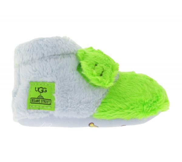 Ugg X Sesame Street Baby Kinder Hausschuhe mit Oscar the Grouch-Print Krabbelschuhe 1147211I Gr&uuml;n/Grau