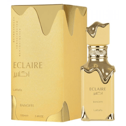 unwiderstehliches Lattafa Eclaire Banoffi Unisex Parfum süß warmes Körper-Parfüm für Damen und Herren 100ml Gold