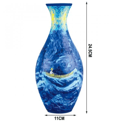 ArtVase 3D-Puzzle-Vase – „Ocean Wave Artistry“ – 160-teilige, wasserfeste DIY-Blumendekoration zum Selberbauen