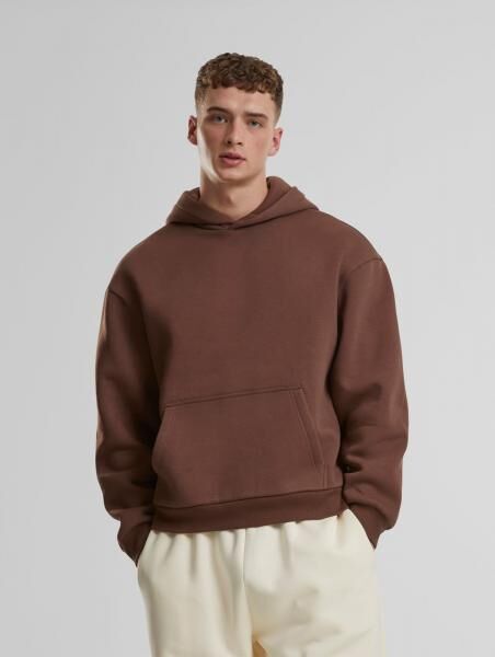 bequemer URBAN CLASSICS Herren Hoodie Kapuze 330 g/m&sup2; mit Baumwolle Braun