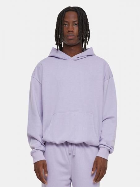 bequemer URBAN CLASSICS Herren Hoodie Rippb&uuml;ndchen Kapuze 280 g/m&sup2; mit Baumwolle Violett