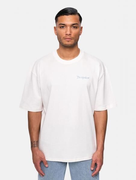 bequemes Dropsize Herren T-Shirt mit Baumwolle Wei&szlig;