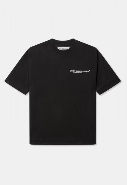bequemes Irasuto Studios Herren T-Shirt Taschen Schwarz