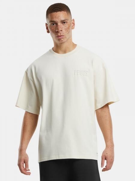 bequemes PEQUS Herren T-Shirt mit Baumwolle Wei&szlig;
