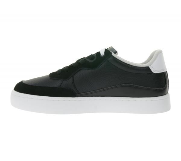 Calvin Klein Sneaker modische Echtleder-Schuhe mit Logo auf den Au&szlig;enseiten elegante Turn-Schuhe YM0YM01153 0GM Schwarz