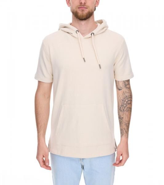 EIGHT2NINE Herren Kapuzen-Pullover kurz&auml;rmliger Baumwoll-Hoodie T-Shirt Hoody Sommer-Hoody H10014L22462AEN 20200 Beige