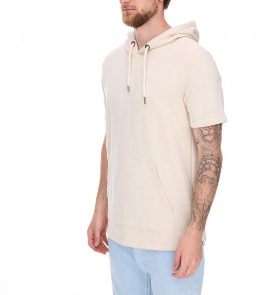 EIGHT2NINE Herren Kapuzen-Pullover kurz&auml;rmliger Baumwoll-Hoodie T-Shirt Hoody Sommer-Hoody H10014L22462AEN 20200 Beige