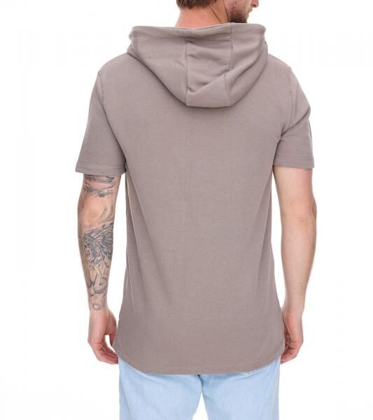 EIGHT2NINE Herren Kapuzen-Pullover kurz&auml;rmliger Baumwoll-Hoodie T-Shirt Hoody Sommer-Hoody H10014L22462AEN 21300 Hellbraun