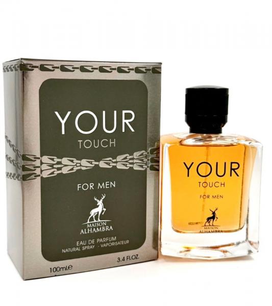 Elegantes MAISON ALHAMBRA Your Touch Herren Eau de Parfum aromatisch-frischer K&ouml;rper-Duft 30ml Silber