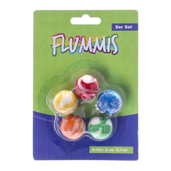 Flummi, set of 5, approx. 2.7cmD