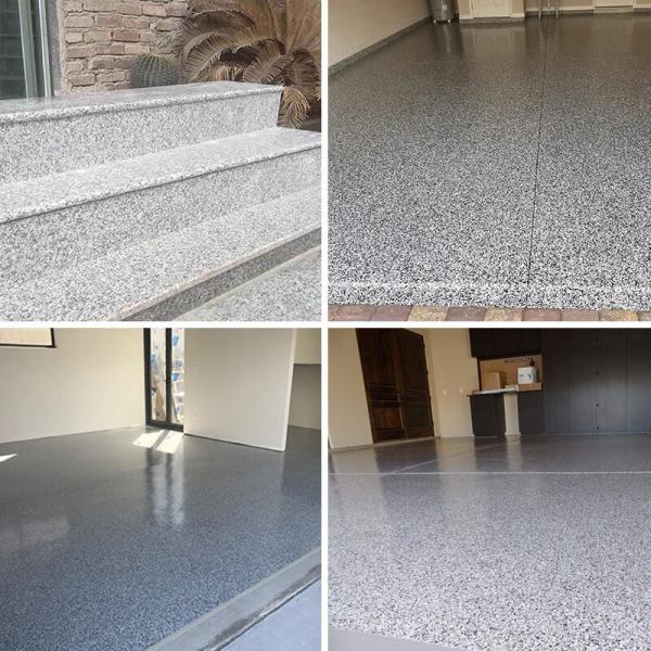 GRANITEPOX Epoxidfarbe in Granitoptik (1 kg) (Dunkelgrau) – Professionelle Zweikomponenten-Bodenbeschichtung im Großhandel WIEDER LIEFERBAR
