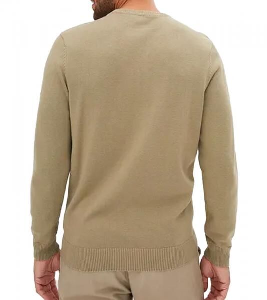 Herren Feinstrick-Pullover Rundhals-Pullover mit Wald und Berge-Muster Winter-Pulli Gro&szlig;e Gr&ouml;&szlig;en 971556 Khaki