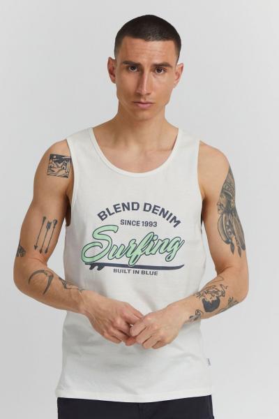 klassisches BLEND BDLingo Herren Tanktop mit Rundhals Top 20714921ME-110602 Wei&szlig;