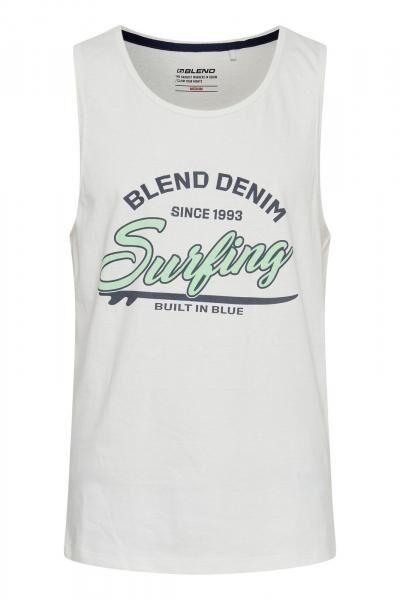 klassisches BLEND BDLingo Herren Tanktop mit Rundhals Top 20714921ME-110602 Wei&szlig;