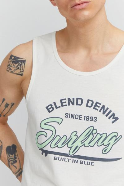 klassisches BLEND BDLingo Herren Tanktop mit Rundhals Top 20714921ME-110602 Wei&szlig;
