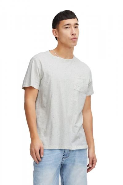 klassisches BLEND Herren T-Shirt mit Rundhals Shirt 20716510-110602 Wei&szlig;