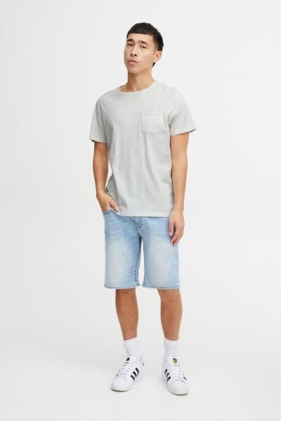 klassisches BLEND Herren T-Shirt mit Rundhals Shirt 20716510-110602 Wei&szlig;