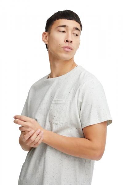 klassisches BLEND Herren T-Shirt mit Rundhals Shirt 20716510-110602 Wei&szlig;