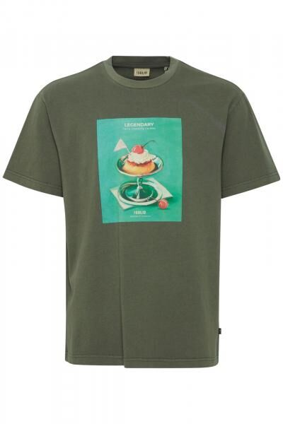 klassisches SOLID SDNong Herren T-Shirt mit Rundhals Shirt 21108418-190415 Gr&uuml;n