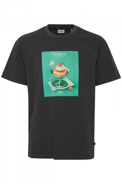 klassisches SOLID SDNong Herren T-Shirt mit Rundhals Shirt 21108418-194008 Schwarz