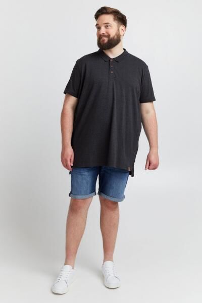 Klassisches SOLID SDTrip BT Herren Poloshirt Gro&szlig;e Gr&ouml;&szlig;en mit 3-Knopf-Leiste Shirt 21300885-ME-798288 Grau
