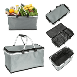 Basket, gray, foldable, max. load 12 kg