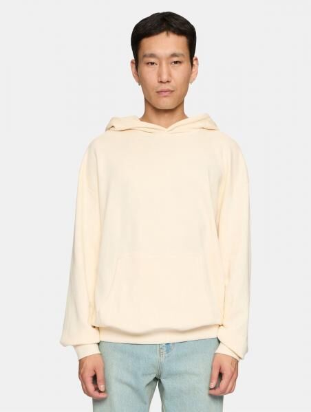 l&auml;ssiger Urban Classics Herren Hoodie Rippb&uuml;ndchen Kapuze 280 g/m&sup2; mit Baumwolle Ecru-Wei&szlig;