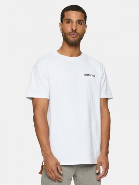 l&auml;ssiges Forgotten Faces Herren T-Shirt Oversize 240 g/m&sup2; mit Baumwolle Wei&szlig;