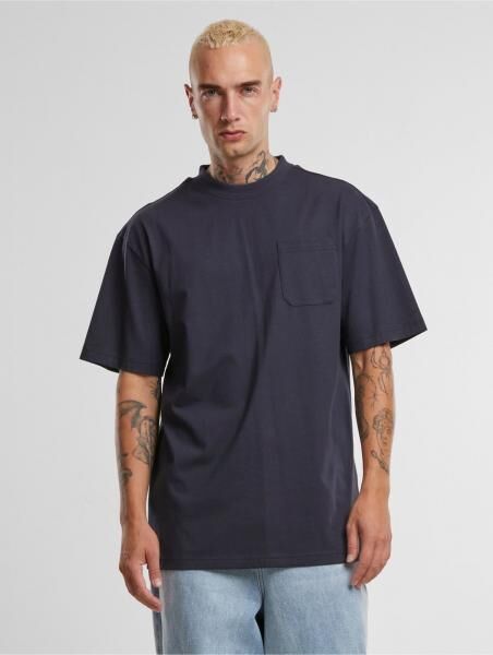 Casual Urban Classics Men's Oversized T-Shirt in Navy Cotton