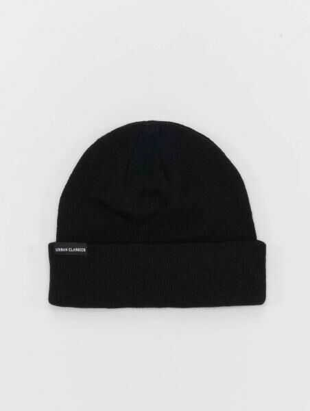 moderne Urban Classics Unisex Cap Rippstrick Schwarz