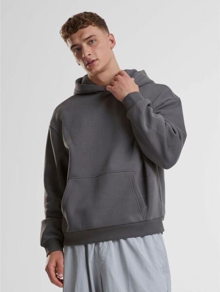 moderner URBAN CLASSICS Herren Hoodie Kapuze 330 g/m&sup2; mit Baumwolle Grau