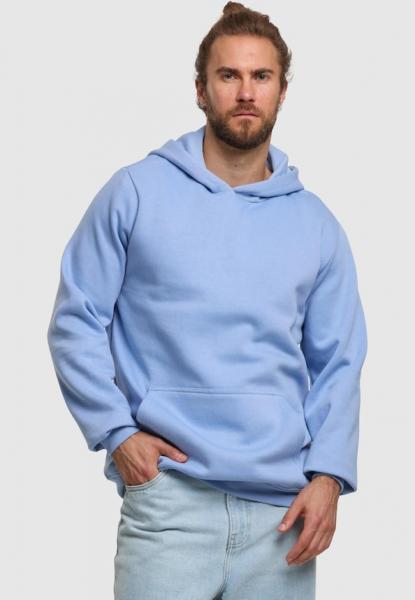Modern URBAN CLASSICS Men's Hoodie with Ribbed Cuffs and Hood, 270 g/m², Blue