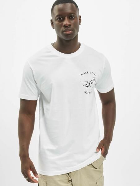 modernes Mister Tee Herren T-Shirt 180 g/m&sup2; mit Baumwolle Wei&szlig;