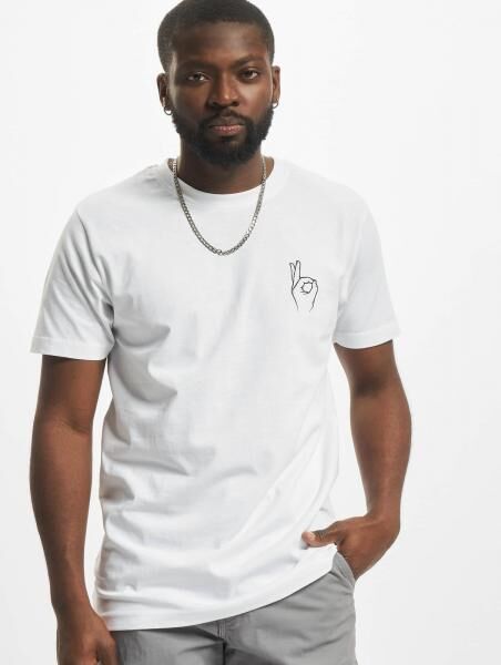 modernes Mister Tee Herren T-Shirt 180 g/m&sup2; mit Baumwolle Wei&szlig;