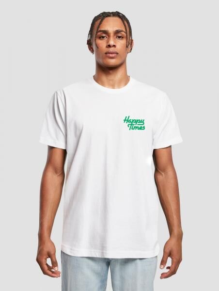 modernes Mister Tee Herren T-Shirt 200 g/m&sup2; mit Baumwolle Wei&szlig;