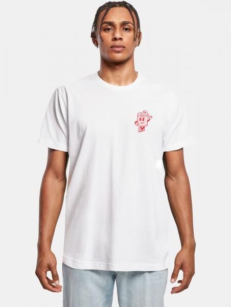 modernes Mister Tee Herren T-Shirt 200 g/m&sup2; mit Baumwolle Wei&szlig;