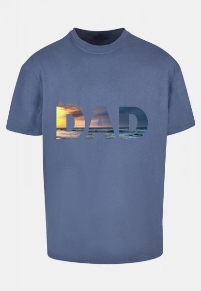 modernes POD Herren T-Shirt Oversize 240 g/m&sup2; mit Baumwolle Blau