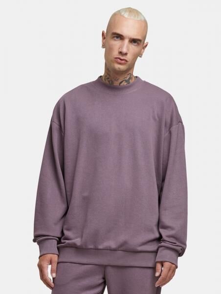 modernes Urban Classics Herren Sweatshirt Oversize 280 g/m&sup2; mit Baumwolle Violett