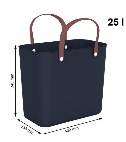 Nachhaltige Rotho Multibag ALBULA 25L Ocean-Bound Plastic Tragetasche Einkaufskorb 9082899 Dunkelblau