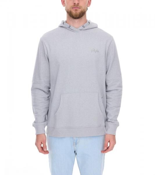 PLAYBOY Herren Baumwoll-Pullover Langarm-Shirt mit Kapuze Hoodie Grau