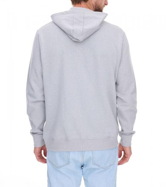 PLAYBOY Herren Baumwoll-Pullover Langarm-Shirt mit Kapuze Hoodie Grau