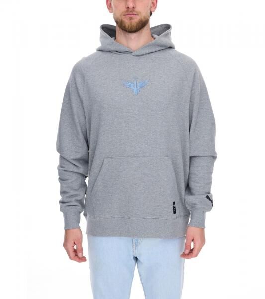 PUMA Melo Alwayz On Hoodie nachhaltiger Herren Kapuzen-Pullover Baumwoll-Hoodie 320 g/cm&sup2; 625991 02 Grau
