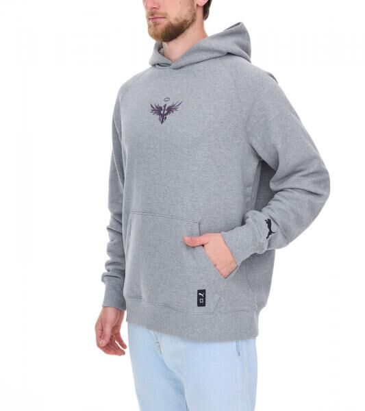 PUMA Melo Alwayz On Hoodie nachhaltiger Herren Kapuzen-Pullover Baumwoll-Hoodie 320 g/cm&sup2; 625991 02 Grau