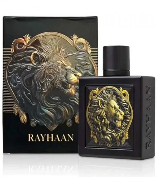 Rayhaan Lion Men's Eau de Parfum: a sweet and spicy fragrance with fresh and warm notes. Perfume, 100 ml, Black