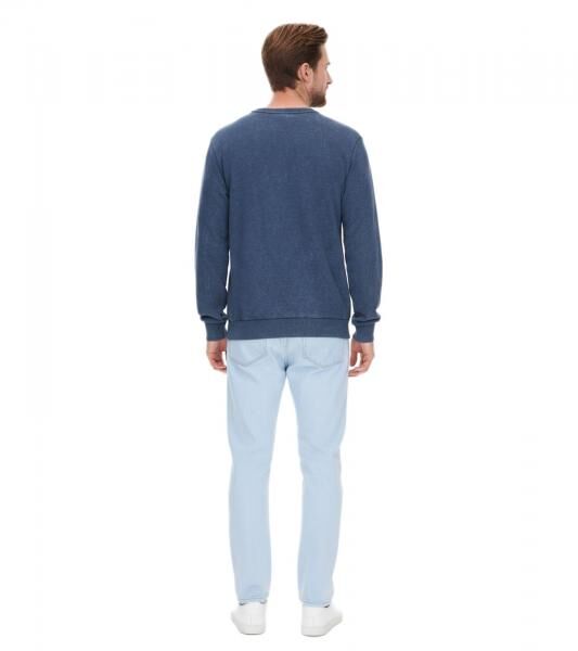 SKY REBEL Herren Rundhals-Pullover Baumwoll-Sweater im Antik-Look H10068C21372A 12400 Dunkelblau