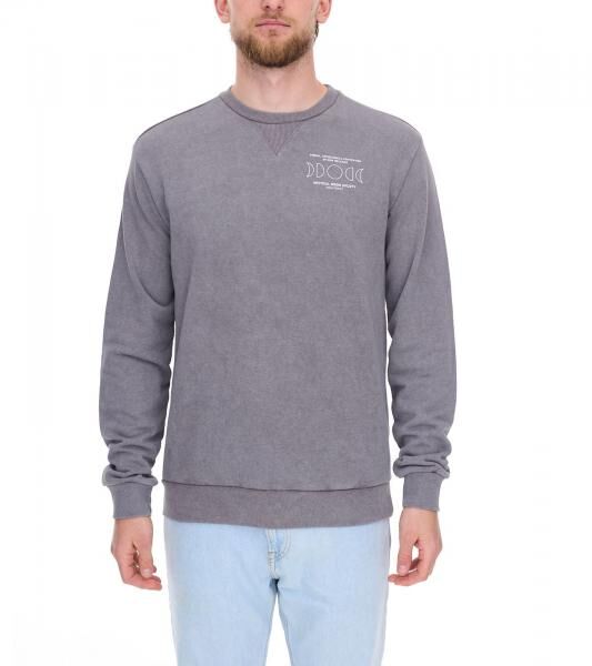 SKY REBEL Herren Rundhals-Pullover Baumwoll-Sweater im Antik-Look H10068C21372A 12400 Grau